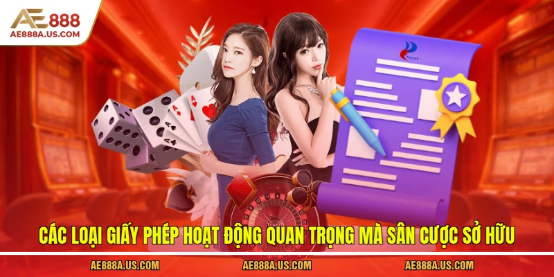 Các loại giấy phép hoạt động quan trọng mà sân cược sở hữu